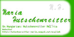 maria hutschenreitter business card